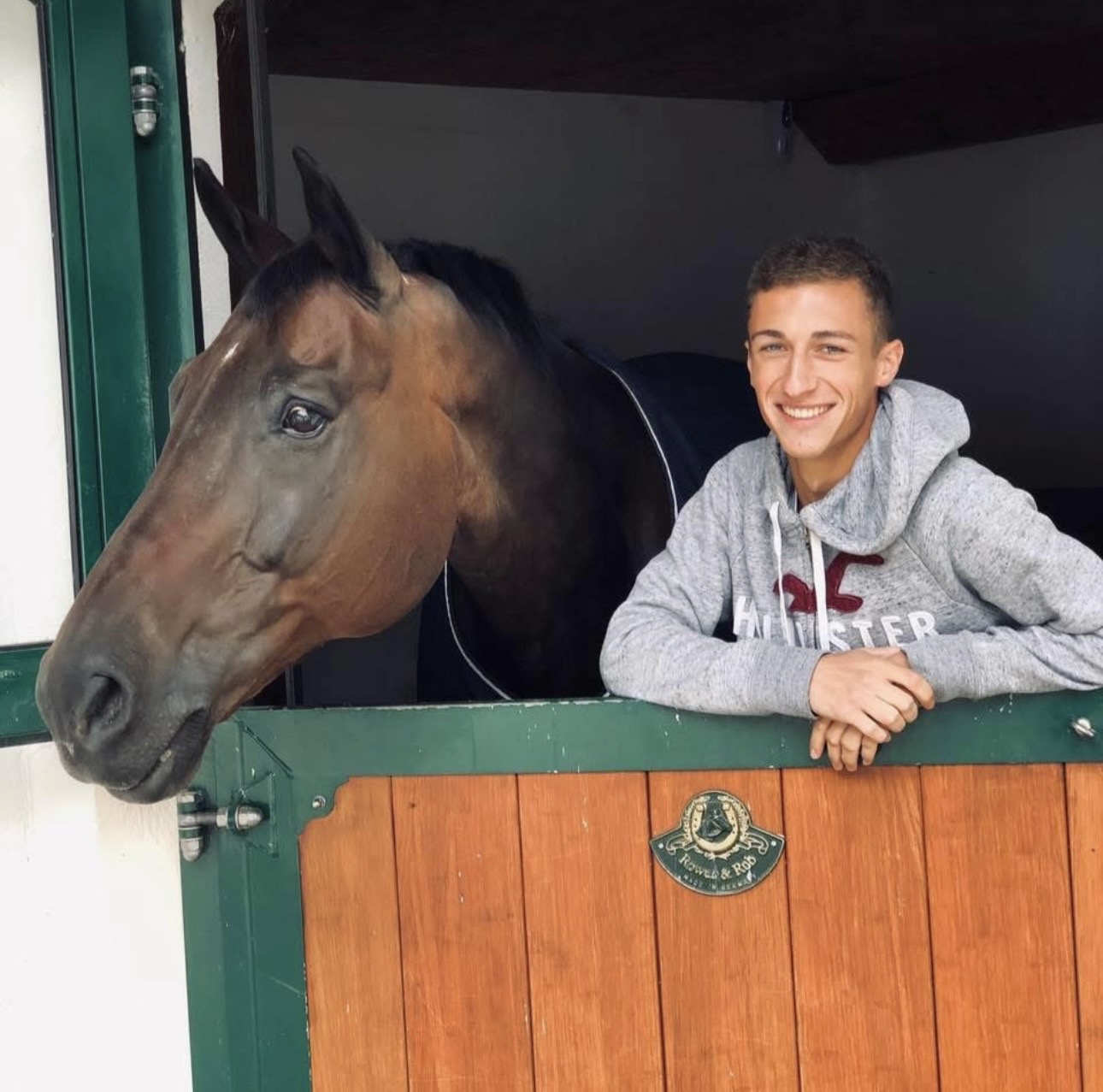 Johannes Mitsch mit Pferd